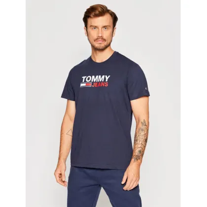 Zdjęcie Tommy Jeans T-Shirt Corp Logo DM0DM15379 Granatowy Regular Fit