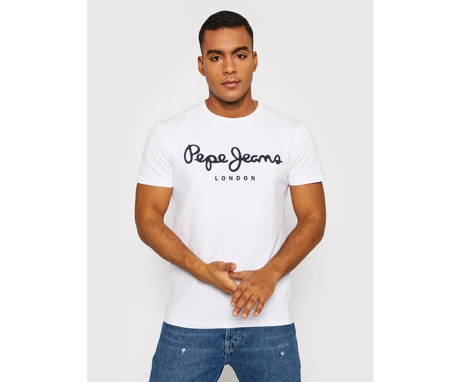 obrazek 1 Pepe Jeans T-Shirt Original PM508210 Biały Slim Fit