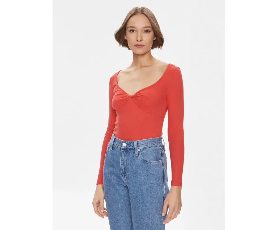 obrazek 1 Pepe Jeans Bluzka Huala PL505755 Czerwony Slim Fit