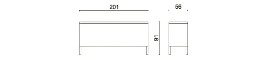 obrazek 3 Klasyczny minimalistyczny kredens - Living Comfort Italia