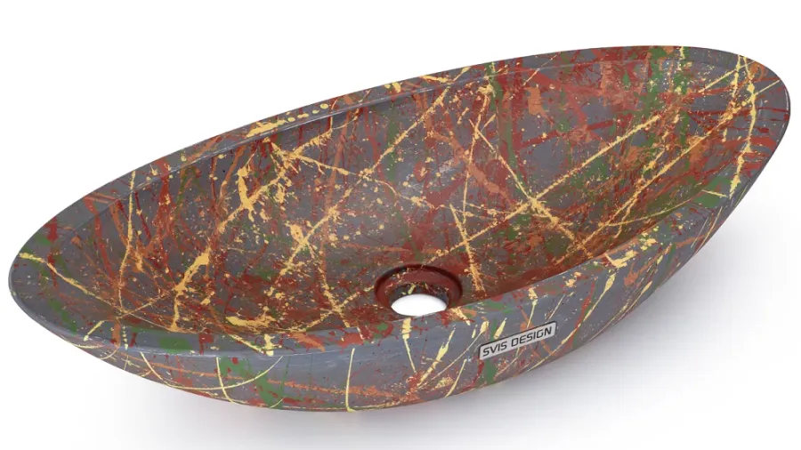 obrazek 2 Oszałamiająca umywalka 60 cm ORION BASIC – PUNK, szary, lakier matowy
