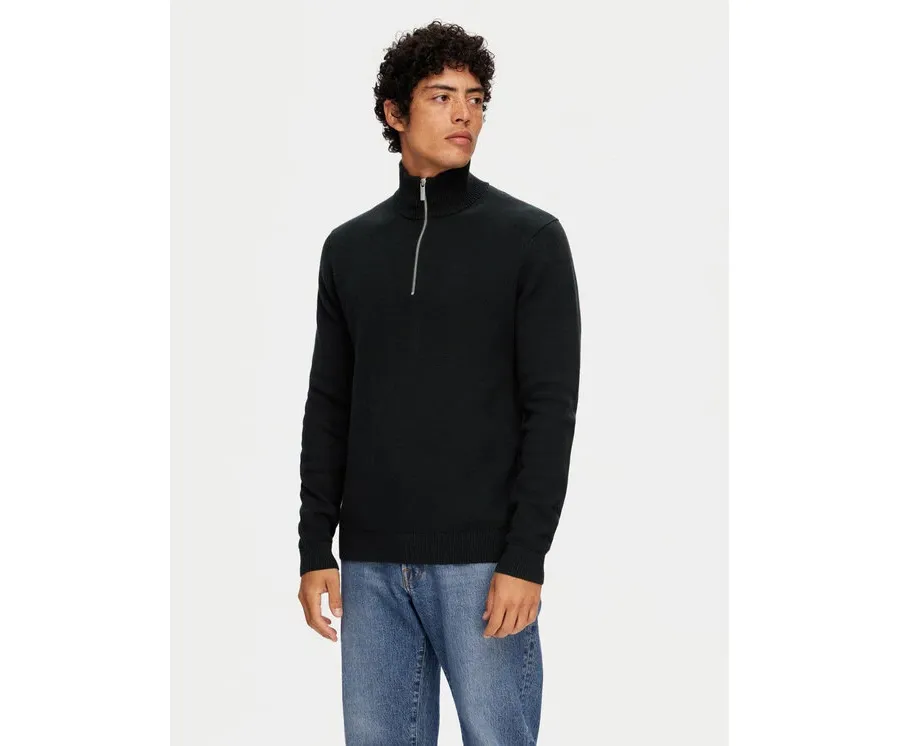 obrazek 1 Selected Homme Sweter Dane 16092601 Czarny Regular Fit