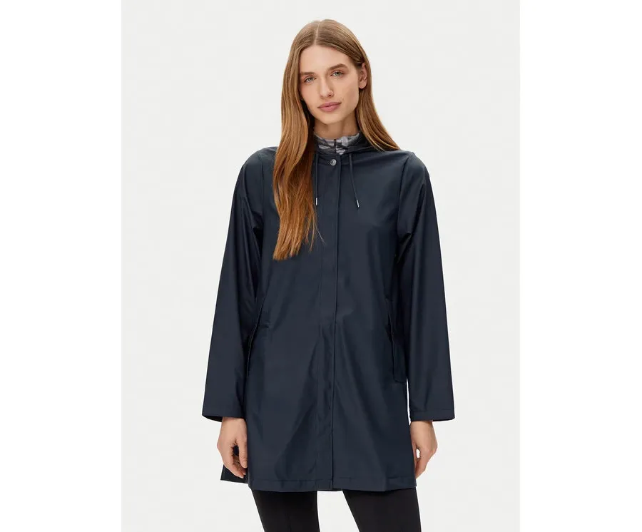 obrazek 1 Rains Kurtka przeciwdeszczowa Unisex 18370 Granatowy Regular Fit