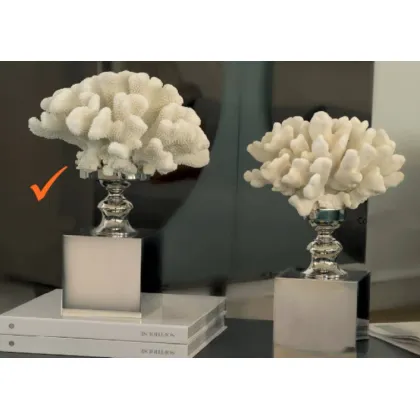 Picture A charming decoration - coral on a brass nickel base