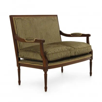 Zdjęcie Elegancka sofa w stylu Ludwika XVI o strukturze drewna bukowego - Sevensedie