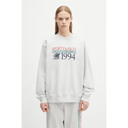 Zdjęcie Sporty & Rich bluza Finish Line kolor szary z nadrukiem ST071514167GY03