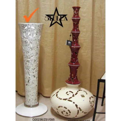 Zdjęcie Oryginalna ceramiczna lampa do salonu z kryształkami Swarovskiego