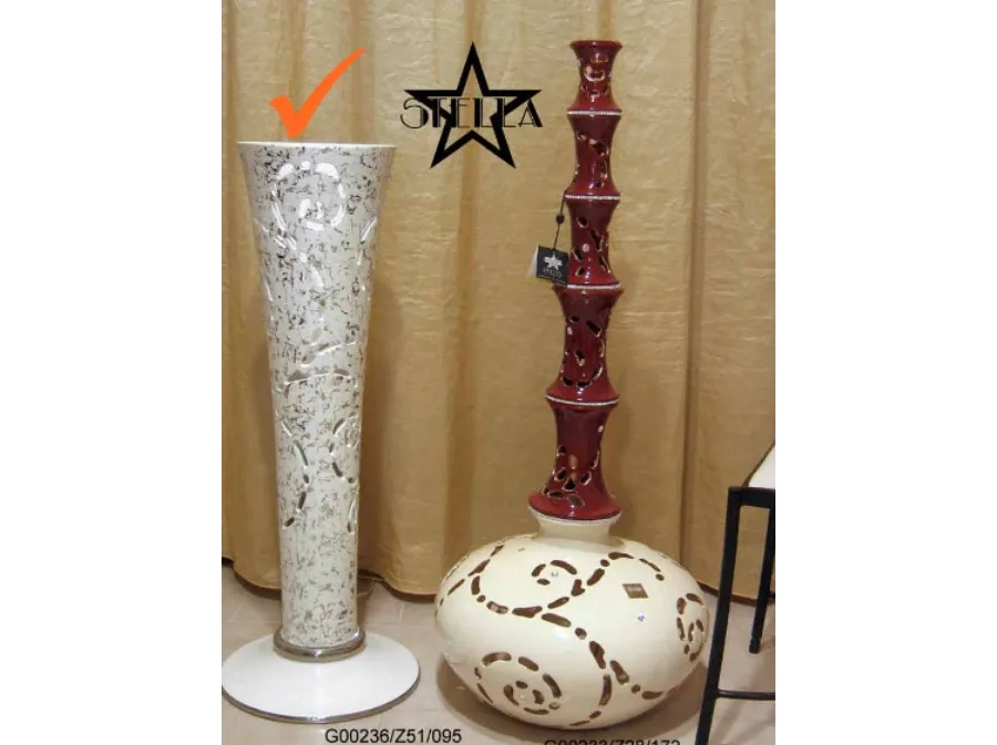 obrazek 1 Oryginalna ceramiczna lampa do salonu z kryształkami Swarovskiego