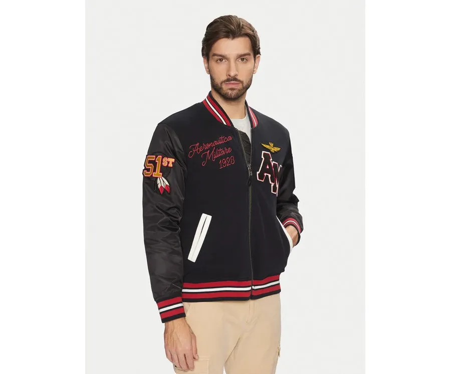 obrazek 1 Aeronautica Militare Kurtka bomber 242AF484CT3413 Czarny Regular Fit