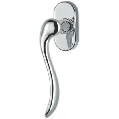 Zdjęcie Zakrzywiona mosiężna klamka do okien Heidi