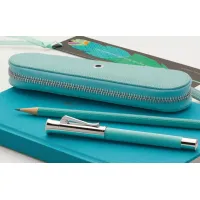 Picture Exclusive turquoise fountain pen Guilloche Yozakura - Graf von Faber-Castell