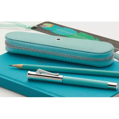 Zdjęcie Ekskluzywne turkusowe pióro wieczne Guilloche Yozakura - Graf von Faber-Castell