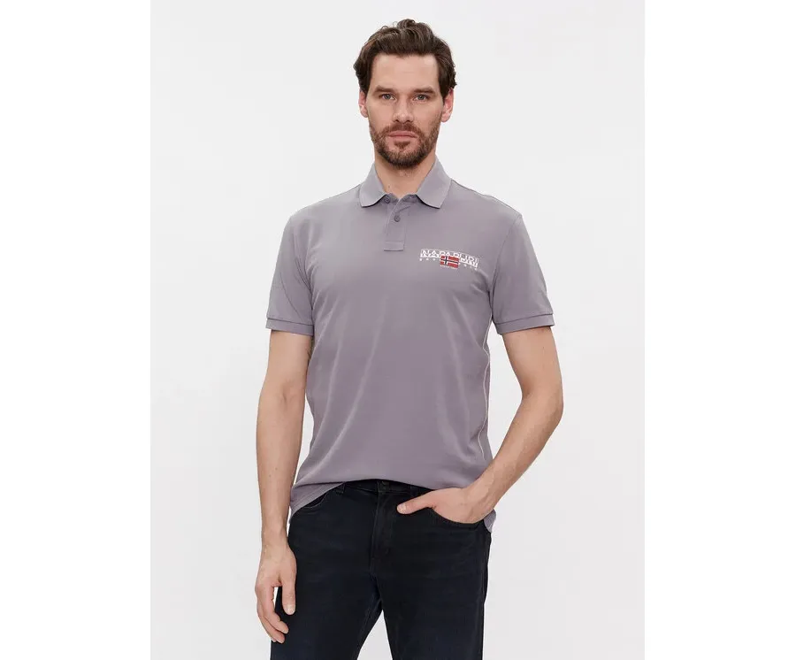 obrazek 1 Napapijri Polo E-Aylmer NP0A4HTN Szary Regular Fit