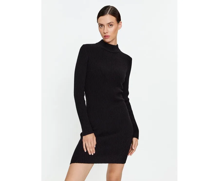 obrazek 1 MICHAEL Michael Kors Sukienka dzianinowa MF381U46V1 Czarny Slim Fit