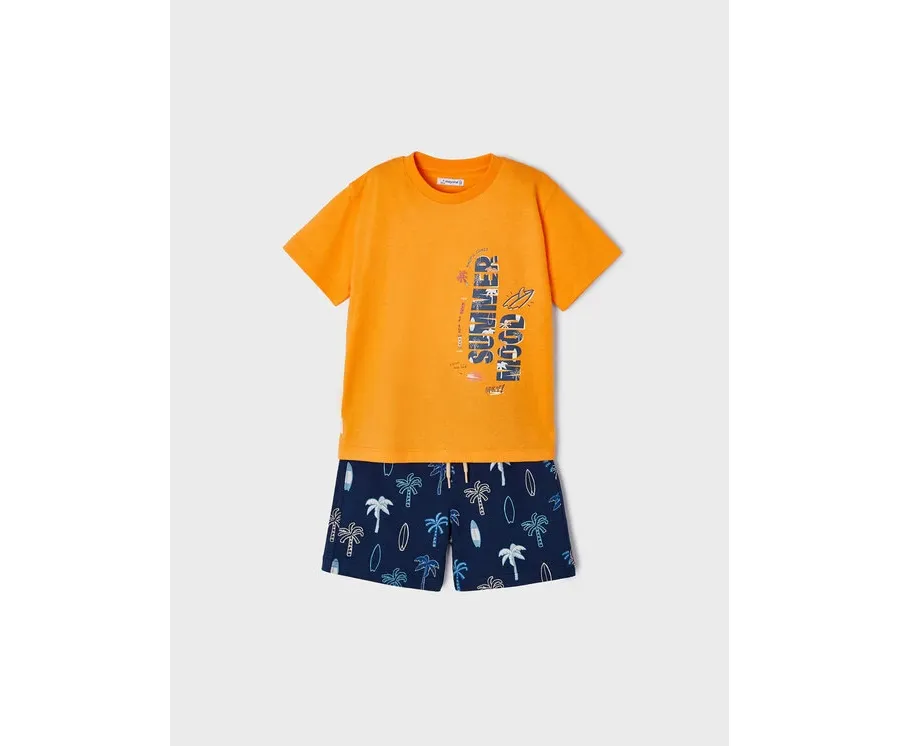 obrazek 1 Mayoral Komplet t-shirt i spodenki 3678 Kolorowy