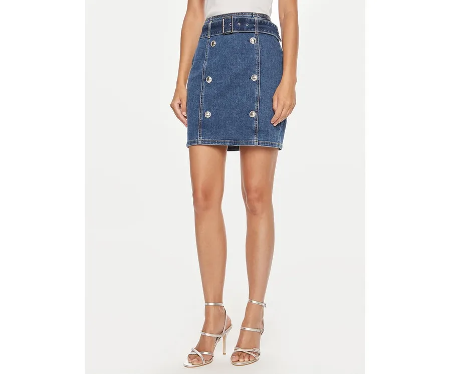 obrazek 1 Guess Spódnica jeansowa W4YD0Q D55M0 Niebieski Regular Fit