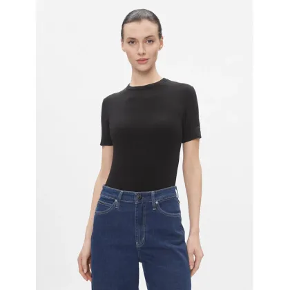 Zdjęcie Calvin Klein T-Shirt Modal Rib Ss Tee K20K206404 Czarny Slim Fit