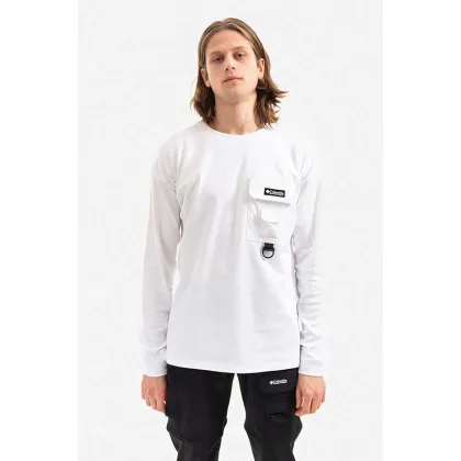 Zdjęcie Columbia longsleeve Field Creek Doubleknit Long Sleeve męski kolor biały gładki 1993233-100