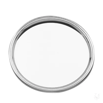 Picture Round silver-plated cake plate with a modern form - Zaramella Argenti