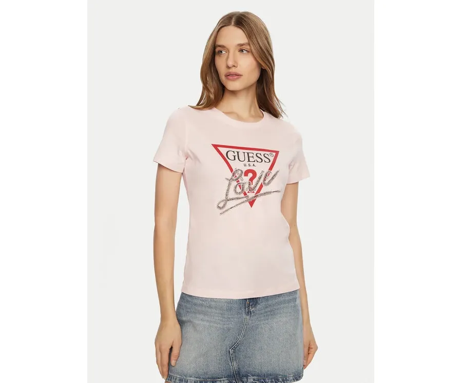 obrazek 1 Guess T-Shirt W5RI10 I3Z14 Różowy Regular Fit
