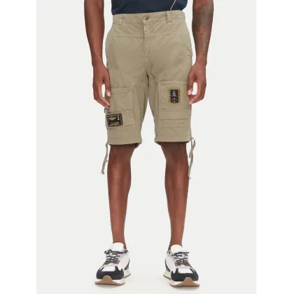 Zdjęcie Aeronautica Militare Szorty materiałowe 251BE041CT1122 Khaki Regular Fit