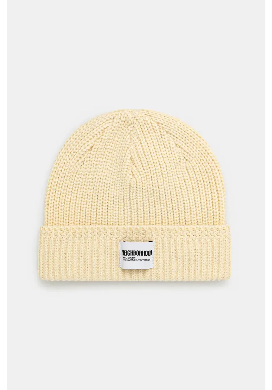 obrazek 1 NEIGHBORHOOD czapka z domieszką wełny Jp Beanie kolor beżowy 242FUNH.HT01