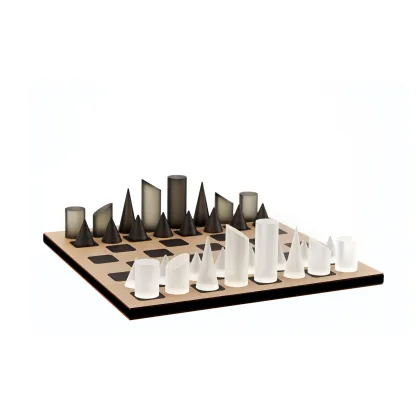 Zdjęcie Wyjątkowa szachownica 30x30xH1,5 cm z figurami ze szkła akrylowego