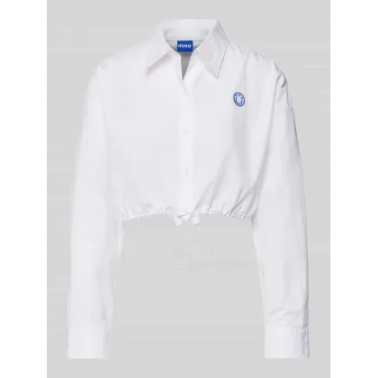 Zdjęcie Bluzka o kroju regular fit z wyhaftowanym logo model ‘Emma’