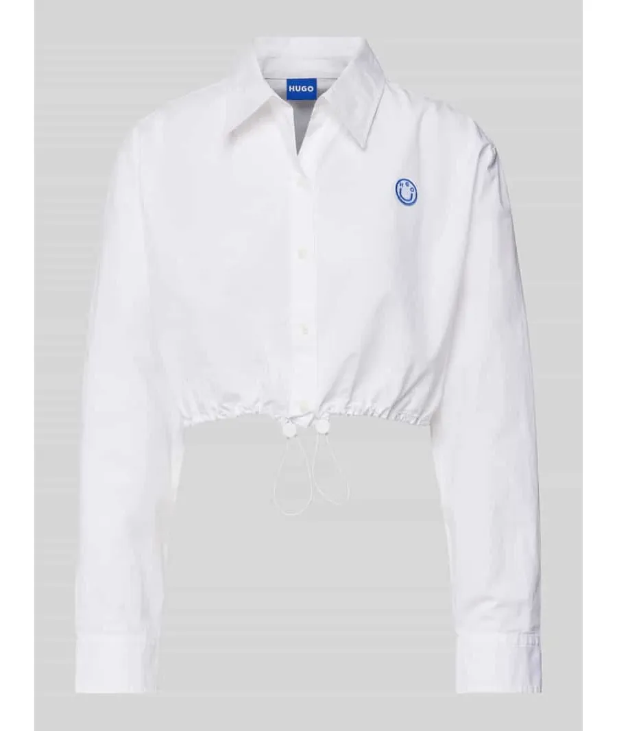 obrazek 1 Bluzka o kroju regular fit z wyhaftowanym logo model ‘Emma’