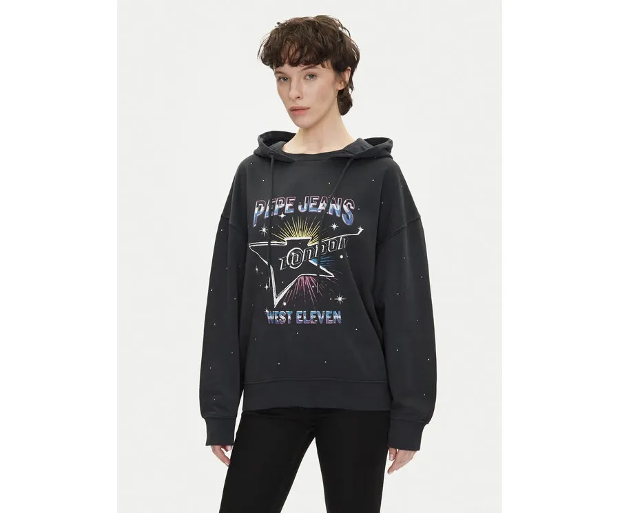 obrazek 1 Pepe Jeans Bluza Lilian PL581469 Czarny Loose Fit