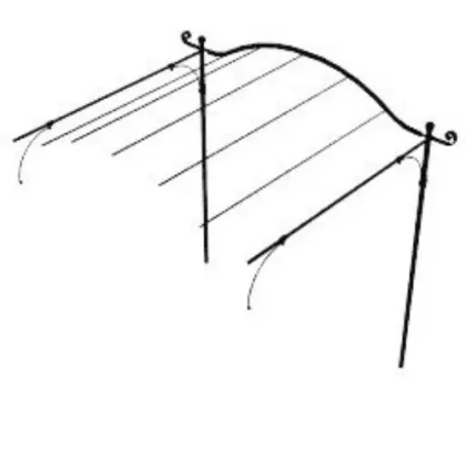 Zdjęcie Stylowe zakrzywione przedłużenie wolnostojącej pergoli Solaire 186×240 cm