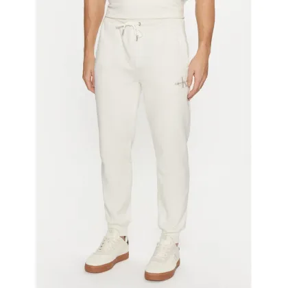 Zdjęcie Calvin Klein Jeans Spodnie dresowe Monologo Hwk Pant J30J325658 Écru Regular Fit