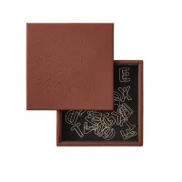 Picture Italian leather container for small items for the office
