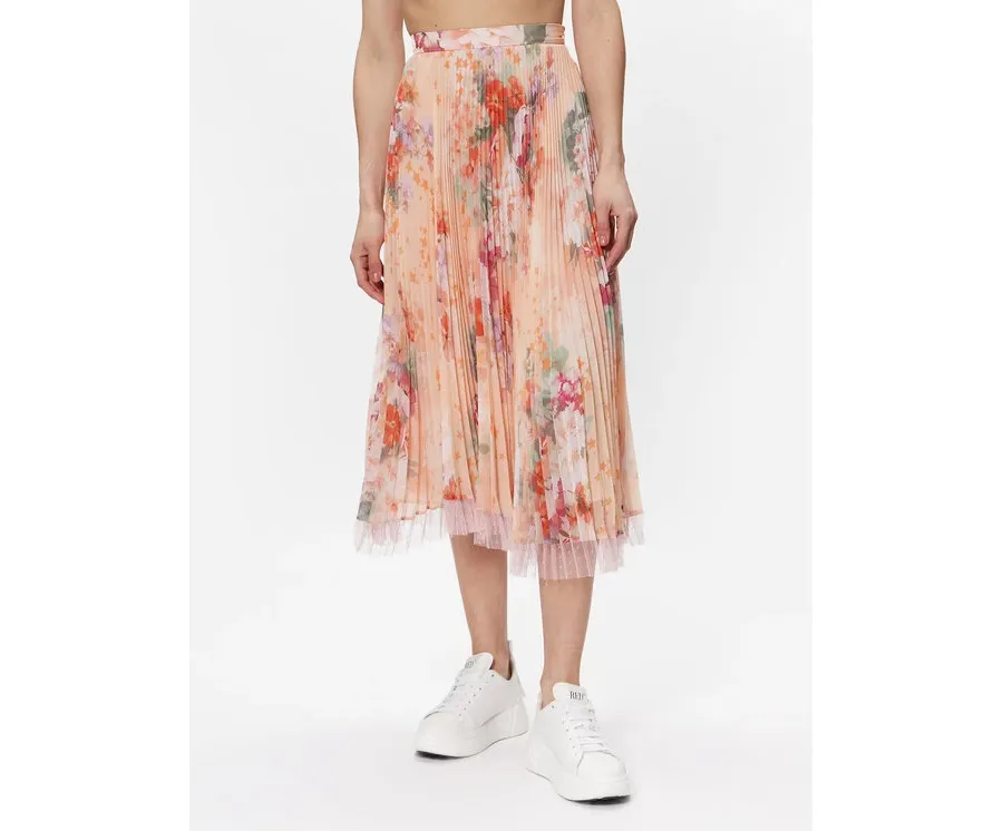 obrazek 1 TWINSET Spódnica plisowana 231TP2733 Pomarańczowy Regular Fit
