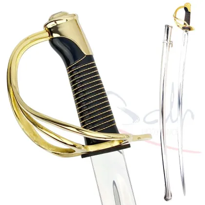 Zdjęcie Szabla kawaleryjska - model z 1822 roku z pochwą i 24 karatowym złotem