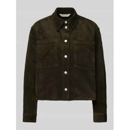 Zdjęcie Bluzka sztruksowa o kroju regular fit z kieszeniami na piersi model ‘Arcelle Geggo’