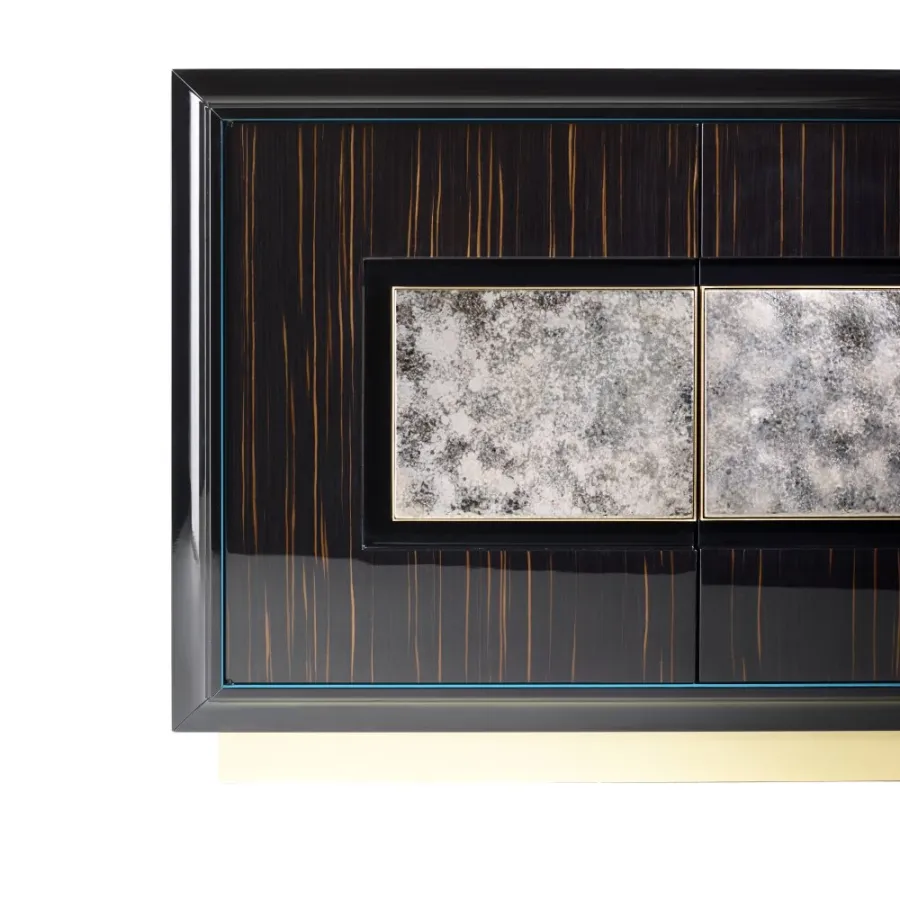 obrazek 4 Czterodrzwiowa komoda z fornirowanego drewna H.80xL.220xP.50 cm