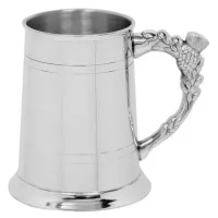 Picture Original beer mug with a Scottish thistle handle and engraving option