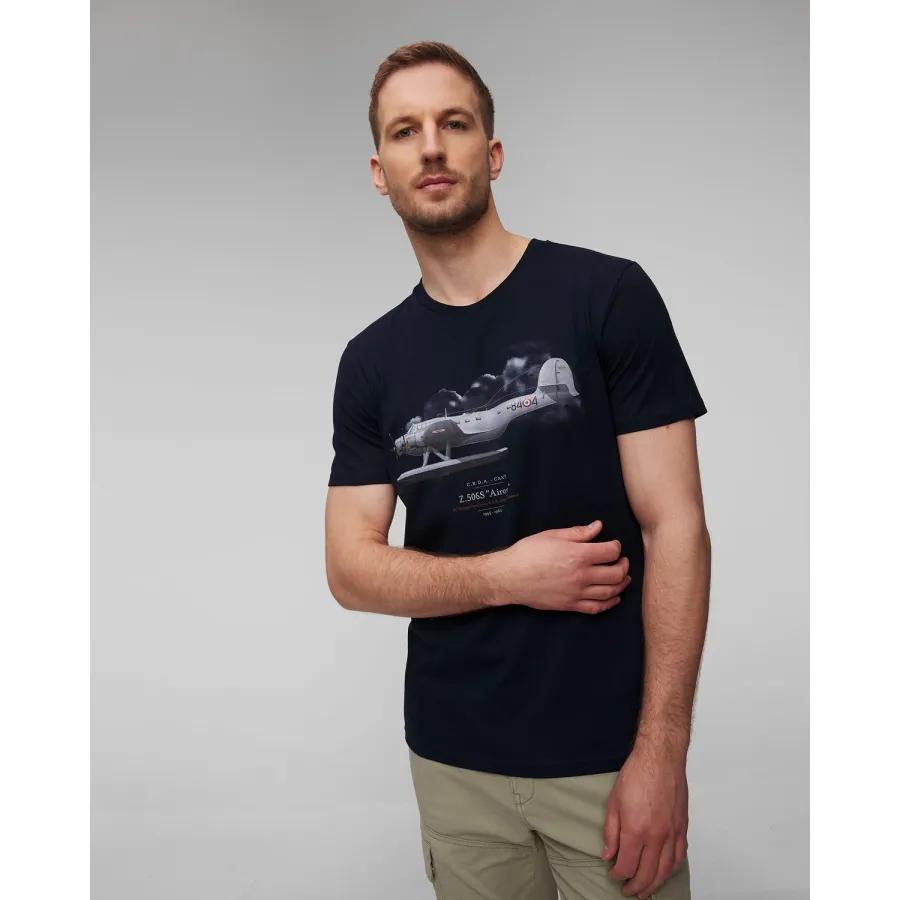 obrazek 1 Granatowy T-shirt Męski Aeronautica Militare