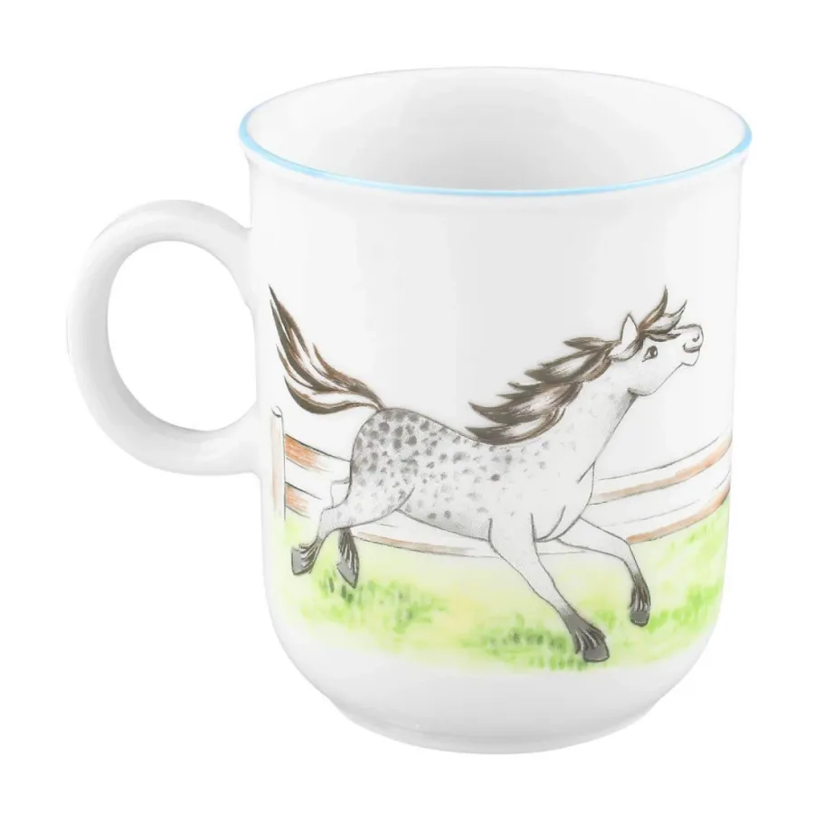 obrazek 2 Piękny porcelanowy kubek z motywem kucyka - Seltmann Weiden