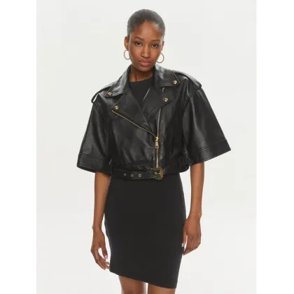 Zdjęcie Versace Jeans Couture Kurtka skórzana 76HAVP02 Czarny Regular Fit