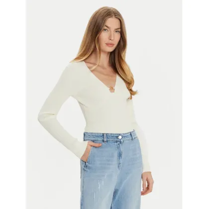 Zdjęcie TWINSET Sweter 242TP3132 Écru Slim Fit