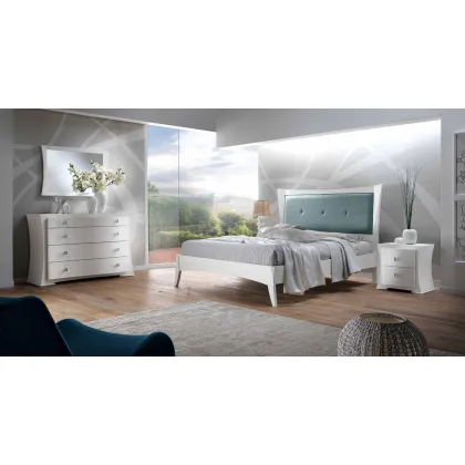 Zdjęcie Nowoczesne lustro w ramie w formie szczotkowanego jesionu - Morello Gianpaolo