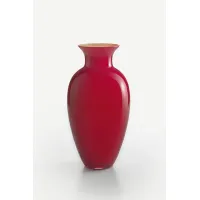 Picture Medium red Italian Murano glass vase