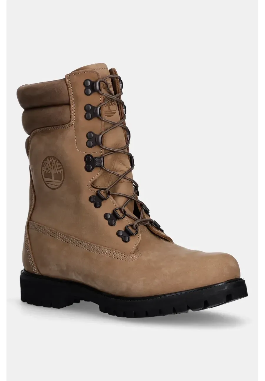 obrazek 1 Timberland buty nubukowe Premium Tall Lace kolor beżowy TB0A2MYWEN31