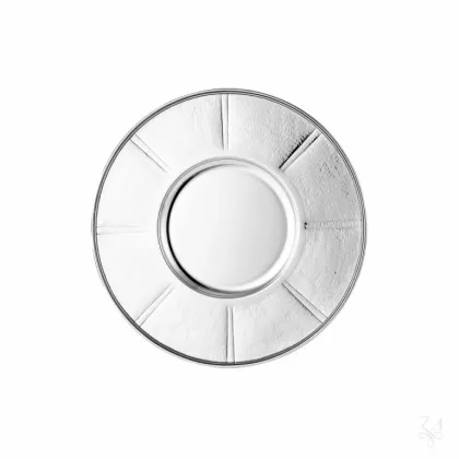 Zdjęcie Okrągły srebrny talerz o nowoczesnym kształcie - Zaramella Argenti