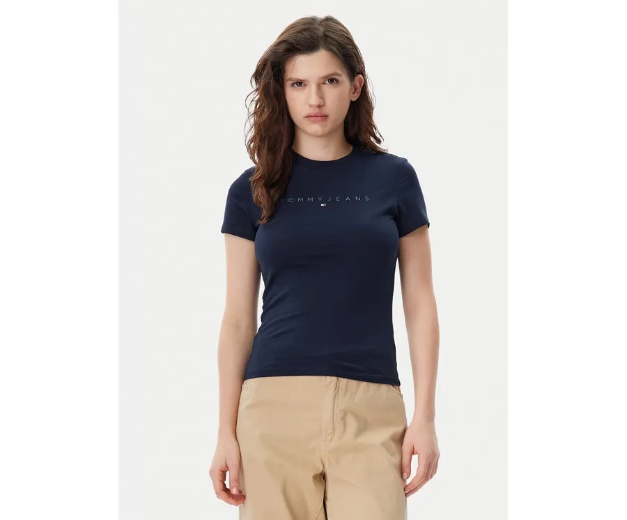 obrazek 1 Tommy Jeans T-Shirt Tonal Linear DW0DW20315 Granatowy Slim Fit