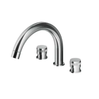 Zdjęcie Wysokiej jakości bateria wannowa trzyotworowa - zawór 3/4