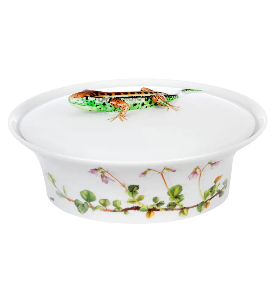 obrazek 1 Ozdobny porcelanowy pojemnik z jaszczurką z kolekcji Prairie - Vista Alegre