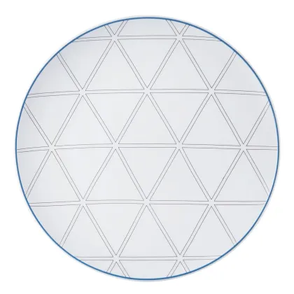 Zdjęcie Porcelanowy talerz deserowy z kolekcji Orquestra z geometrycznym zdobieniem - Vista Alegre